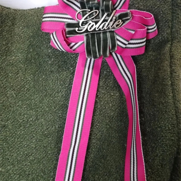 Vintage Goldie green tweed purse chain straps - Picture 2 of 5